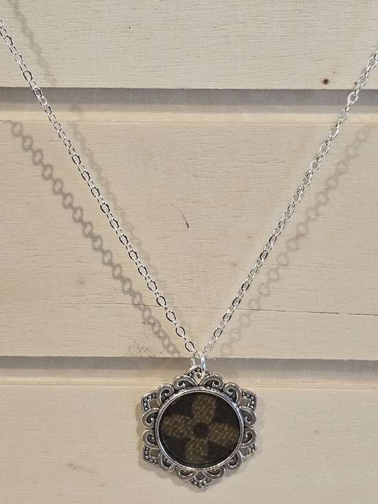 Louis Vuitton Accessories - Louis Vuitton Piece In Pendant On 20" Silver Plated Necklace